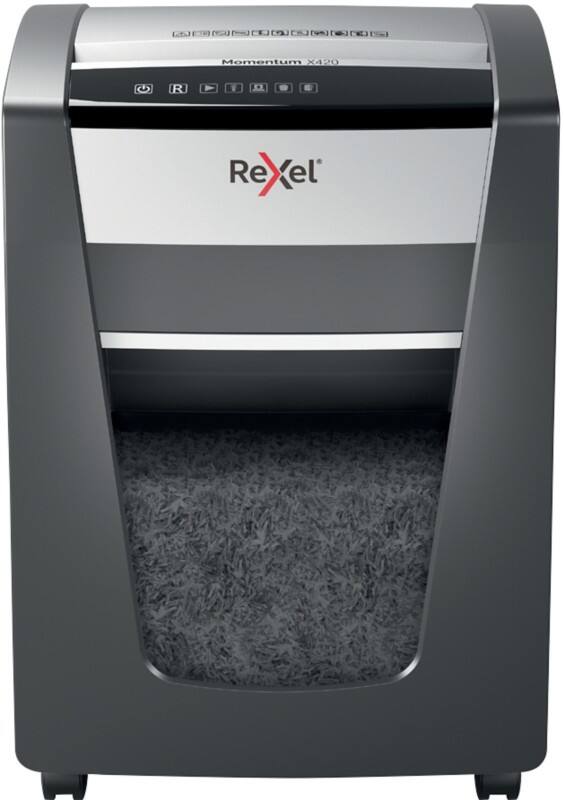 Rexel Momentum Aktenvernichter 22 Blatt Partikelschnitt Sicherheitsstufe P-4 30 L X420