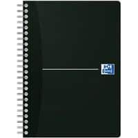 OXFORD Office Essentials Notebook DIN A5 Liniert Spiralbindung Karton Schwarz Nicht perforiert 180 Seiten 90 Blatt