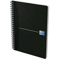 OXFORD Office Essentials Notebook DIN A5 Kariert Spiralbindung Karton Schwarz Nicht perforiert 180 Seiten 90 Blatt