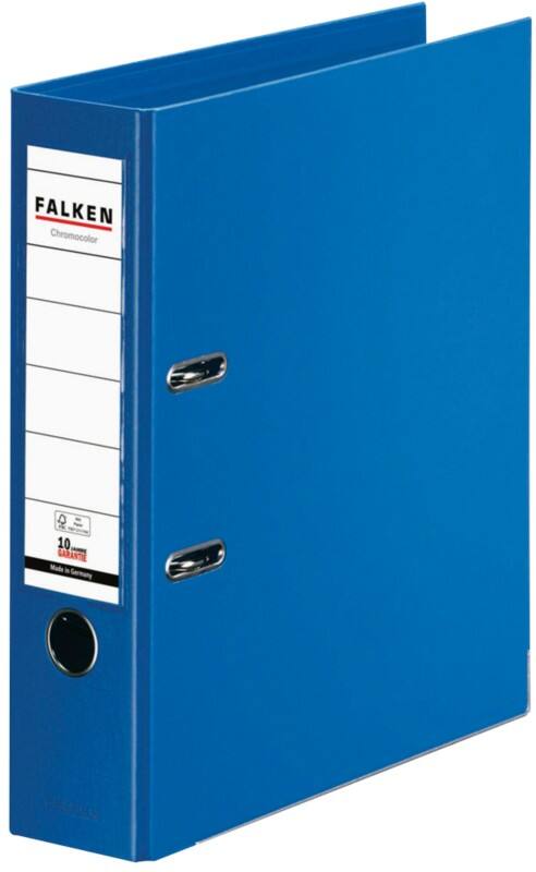Falken Chromocolor Breit Ordner DIN A4 80 mm Blau 2 Ringe 11285467 Kunststoff