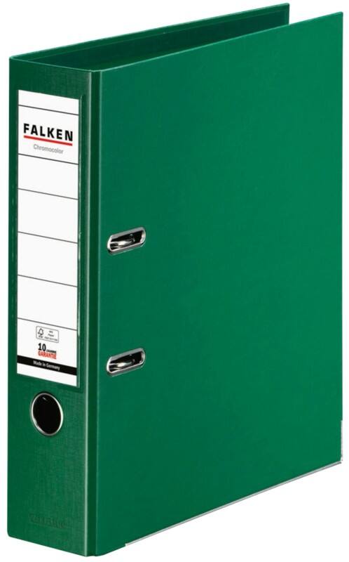 Falken Chromocolor Breit Ordner DIN A4 80 mm Grün 2 Ringe 11285491 Kunststoff