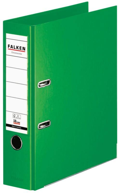 Falken Chromocolor Ordner Breit DIN A4 80 mm Hellgrün 2 Ringe S80 Kunststoff