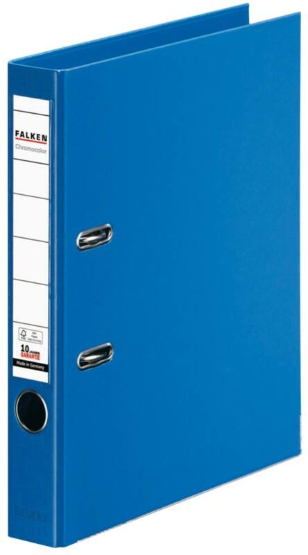 Falken Chromocolor Ordner Schmal DIN A4 50 mm Blau 2 Ringe 11285913 Kunststoff