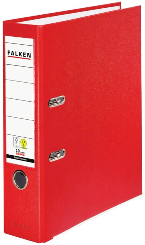 Falken PP-Color Breit Ordner DIN A4 80 mm Rot 2 Ringe Kunststoff