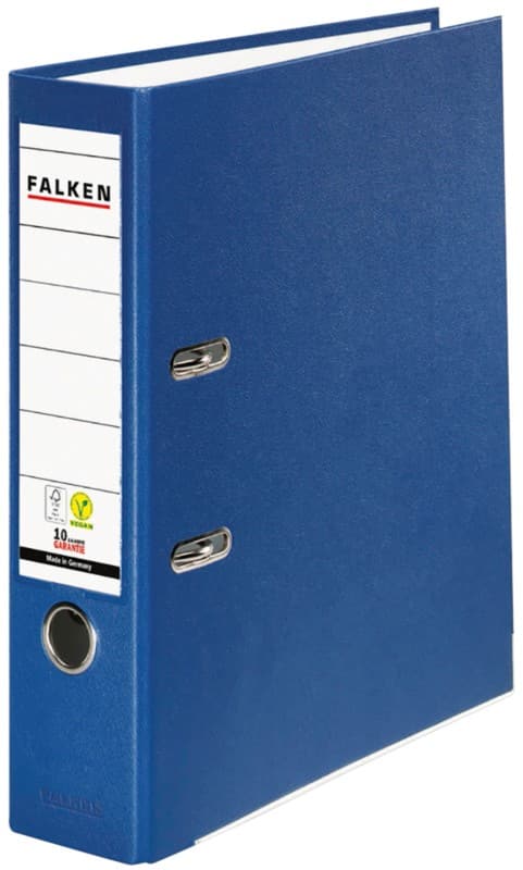 Falken PP-Color Ordner Breit DIN A4 80 mm Blau 2 Ringe Kunststoff