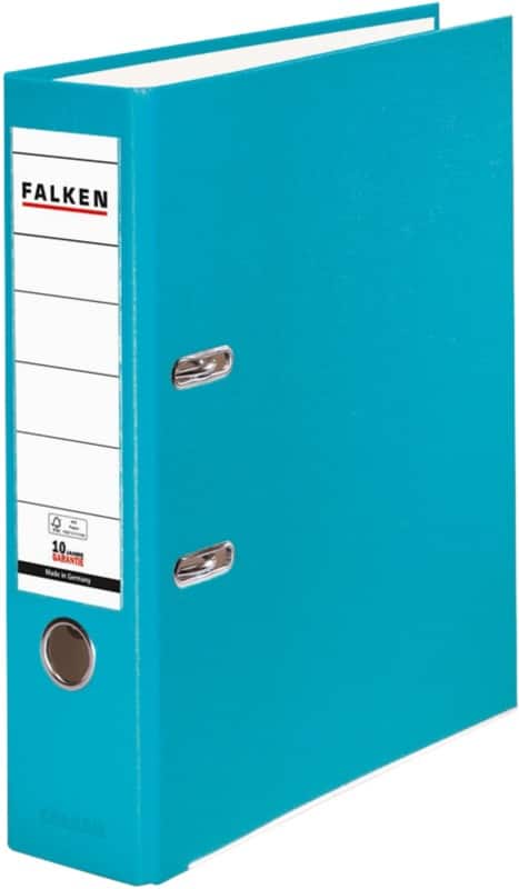 Falken PP-Color Ordner Breit DIN A4 80 mm Türkis 2 Ringe Kunststoff