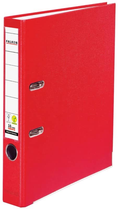Falken PP-Color Schmal Ordner DIN A4 50 mm Rot 2 Ringe Kunststoff