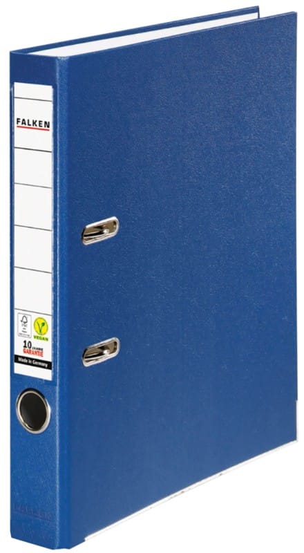 Falken PP-Color Ordner Schmal DIN A4 50 mm Blau 2 Ringe Kunststoff
