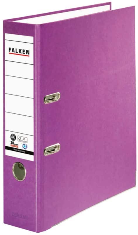 Falken Recycolor Breit Ordner DIN A4 80 mm Violett 2 Ringe 11285251 Kunststoff