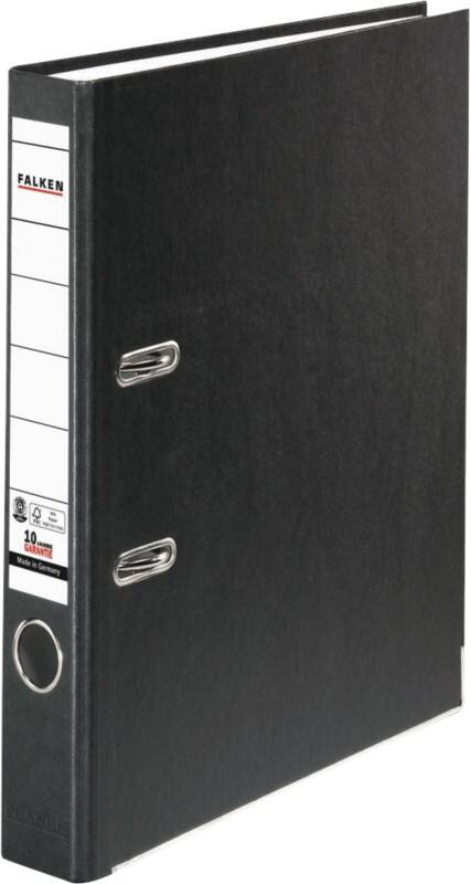 Falken Schmal Ordner DIN A4 50 mm Schwarz 2 Ringe 11285285 Kunststoff