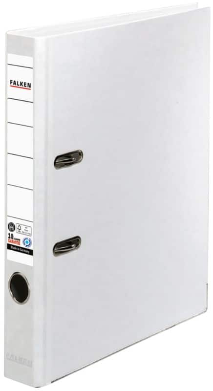Falken Recycolor Ordner Schmal DIN A4 50 mm Weiß 2 Ringe 11286341 Kunststoff Hochformat