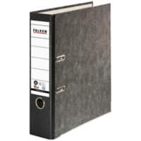 Falken Ordner DIN A4 80 mm Schwarz 2 Ringe S80 Pappkarton Wolkenmarmor