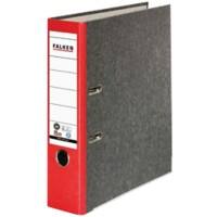 Falken Ordner DIN A4 80 mm Rot 2 Ringe S80 Pappkarton Wolkenmarmor