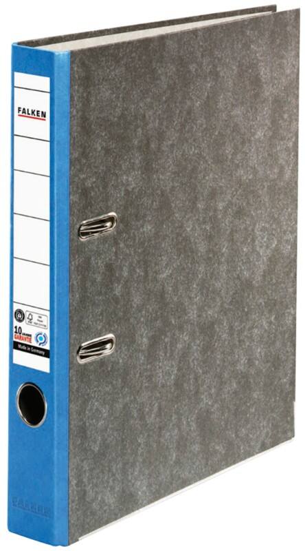 Falken Schmal Ordner DIN A4 50 mm Blau 2 Ringe S50 Pappkarton Wolkenmarmor