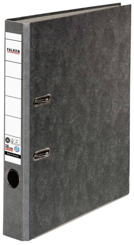 Falken Ordner Schmal DIN A4 50 mm Grau 2 Ringe S50 Pappkarton Wolkenmarmor