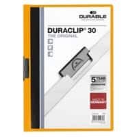 DURABLE Duraclip Klemmmappe 30 Blatt DIN A4 Orange