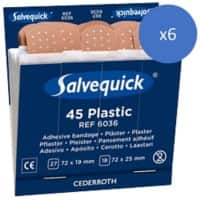 Salvequick Pflaster 7021127 1,9 x 7,2 cm 6 Pack à 45 Streifen