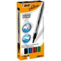 BIC Velleda Whiteboard-Marker Extra Breit Rundspitze Farbig sortiert 4 Stück