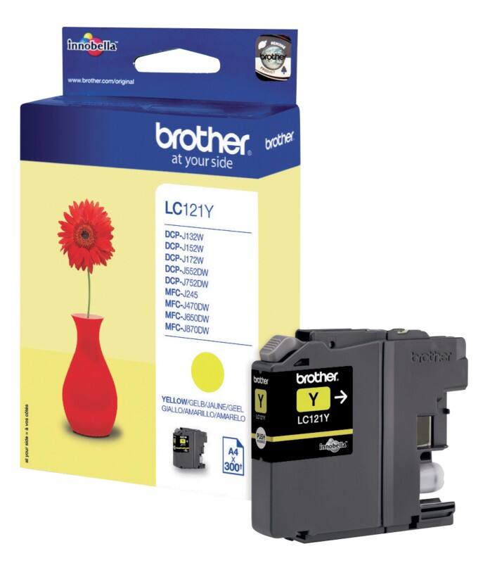 Brother LC121Y Original Tintenpatrone Gelb
