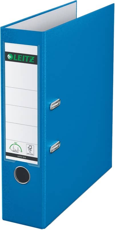 Leitz 180° Ordner Breit DIN A4 82 mm Hellblau 2 Ringe 1010 Kunststoff Hochformat