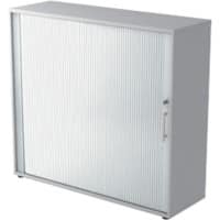 Hammerbacher Rollladenschrank Matrix Lichtgrau, Silber 1.200 x 400 x 1.100 mm