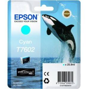 Epson T7602 Original Tintenpatrone C13T76024010 Cyan