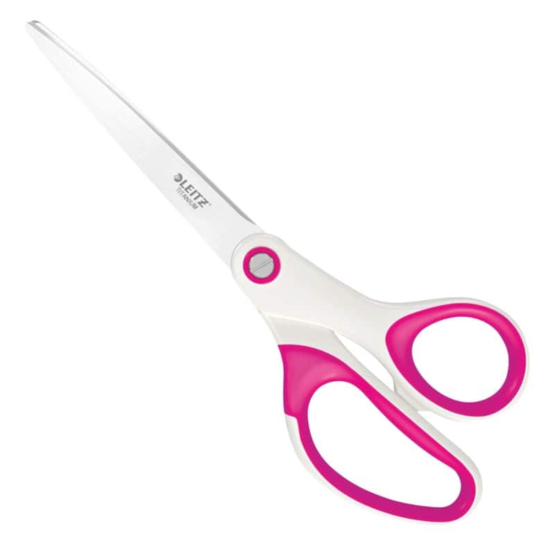 Leitz WOW Titan Qualitätsschere 5319 Rostfreier Stahl Pink, Weiß 205 mm