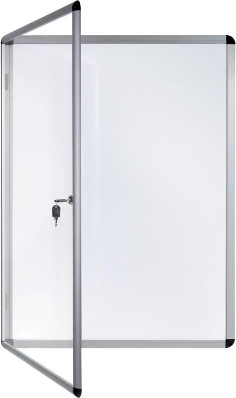 Bi-Office Enclore Indoor Abschließbarer Schaukasten Magnetisch 6 x A4 Lackierter Stahl 72 (B) x 67,4 (H) cm Weiß