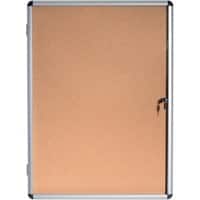 Bi-Office Enclore Indoor Abschließbarer Schaukasten Nicht magnetisch 4 x A4 50 (B) x 67,4 (H) cm Braun