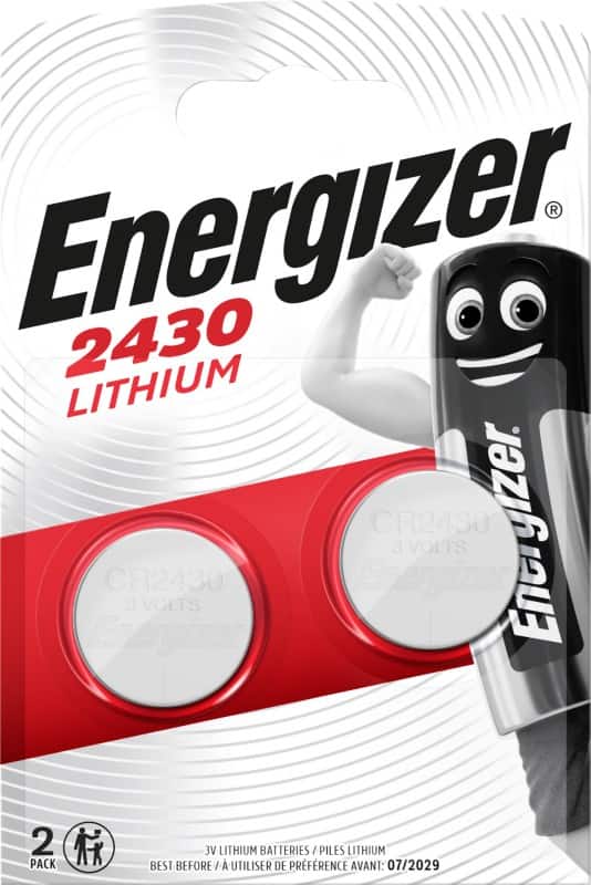 Energizer Knopfzellen CR2430 3 V Lithium 2 Stück
