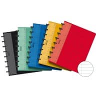 ADOC Classic A5 Ringbuch mit sortiertem Kartoneinband Notizbuch liniert 72 Blatt