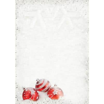 Sigel Winter Flair Weihnachtsmotiv Papier A4 90 g/m² Weiß, Rot 100 Stück