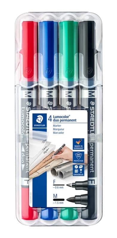 STAEDTLER Permanentmarker 348 Farbig sortiert  4 Stück