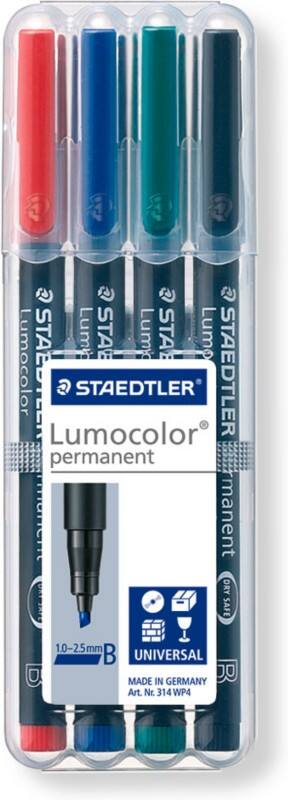 STAEDTLER 341 Whiteboard-Marker Farbig sortiert Rundspitze 4 Stück