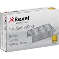 Rexel No.56 26/6 Heftklammern R06131 Verzinkter Stahl Silber 1000 Stück