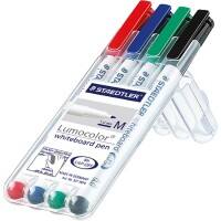 STAEDTLER Lumocolour Whiteboard-Marker Farbig sortiert Rundspitze, Filzspitze 4 Stück