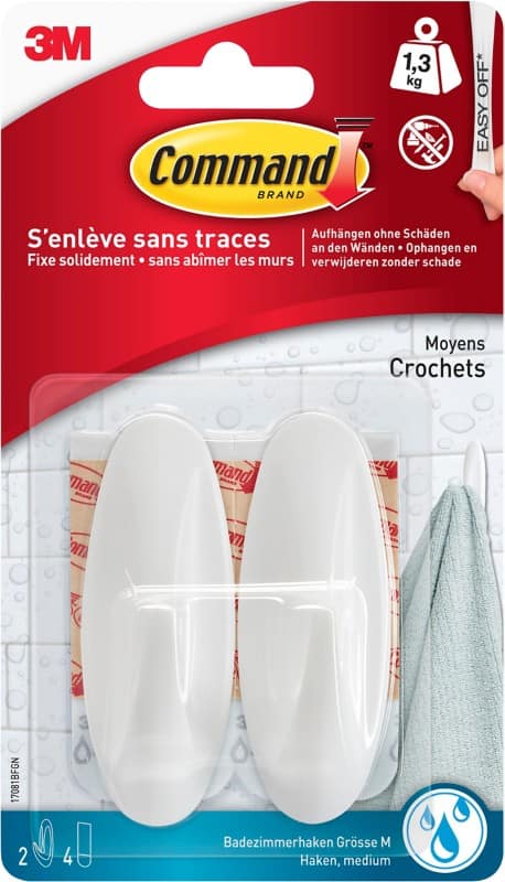 Command™ Klebehaken W17081 Weiß