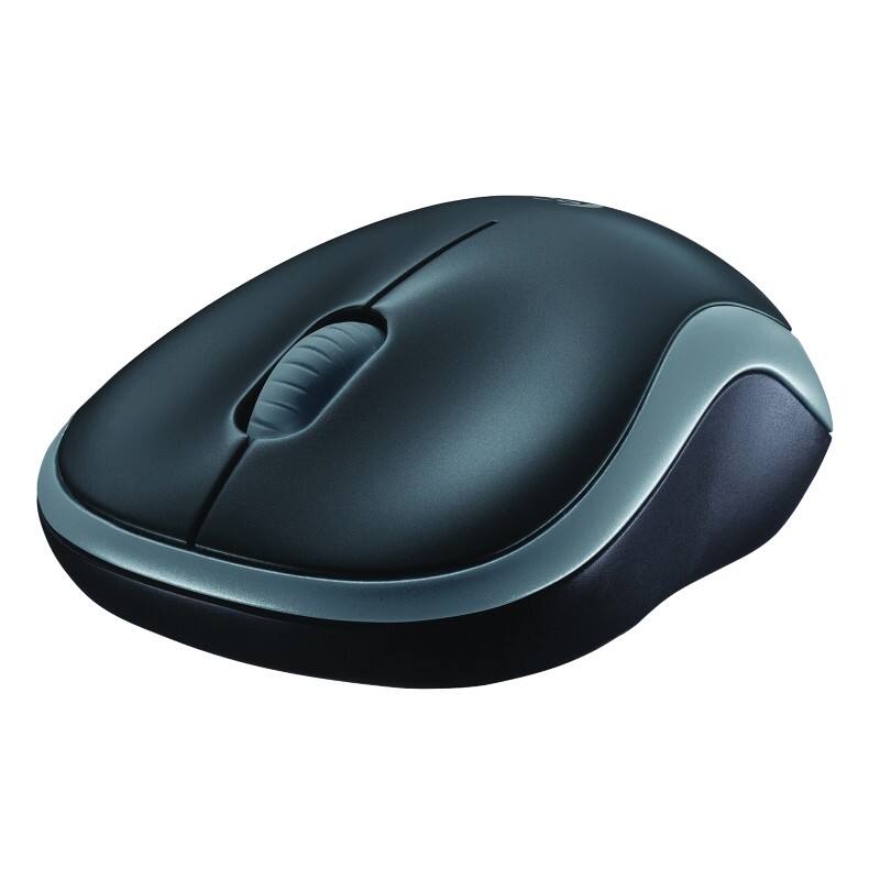 Logitech M185 Maus Kabellos Blau, Schwarz Geeignet Für Linkshänder