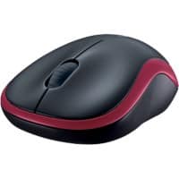 Logitech M185 Maus Kabellos Rot, Schwarz Geeignet Für Linkshänder