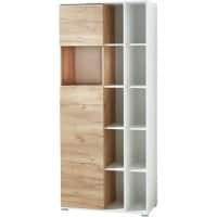 GERMANIA Aktenschrank Melamin 2 Fachböden abschließbar 850 x 400 x 1.970 mm Eiche Braun