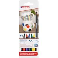 edding 4200 Porzellan-Pinselstift 1-4 mm Farbig sortiert 6 Stück
