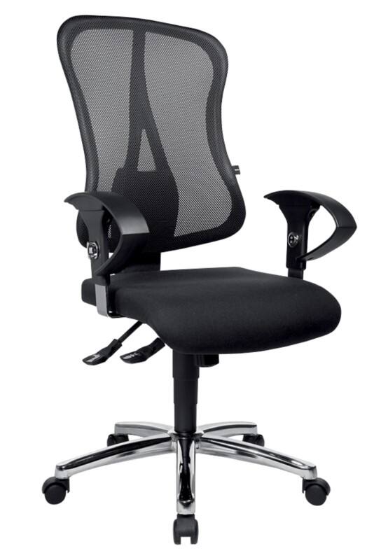 TOPSTAR Head Point SY Deluxe Bürostuhl Synchronmechanismus Netzstoff Höhenverstellbare Armlehne Höhenverstellbarer Sitz Schwarz 110 kg 500 x 1.130 mm