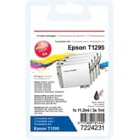 Kompatible Office Depot Epson T1295 Tintenpatrone C13T12954012 Schwarz, Cyan, Magenta, Gelb 4 Stück