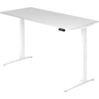 Hammerbacher Sitz-Stehschreibtisch XBHM Rechteckig Weiß 1.800 x 800 x 720 x 65 - 130 mm