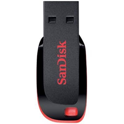 SanDisk USB 2.0 USB-Stick Cruzer Blade 128 GB Schwarz, Rot