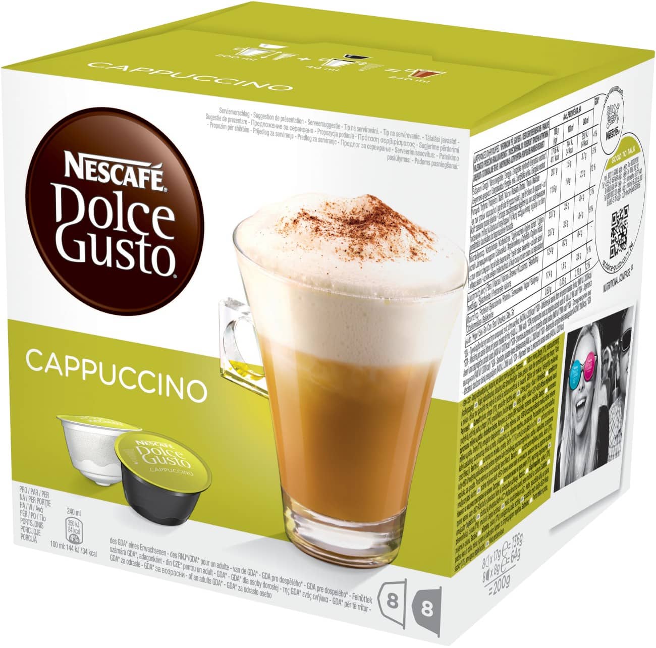 Nescafé Dolce Gusto Cappuccino Kaffeekapseln 8 Stück à 25 g
