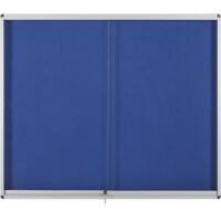 Bi-Office Exhibit Indoor Abschließbarer Schaukasten Nicht magnetisch 8 x A4 96,7 (B) x 70,6 (H) cm Blau