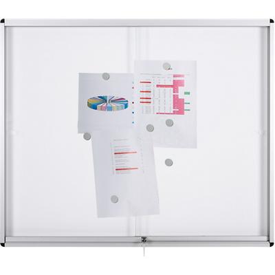 Bi-Office Exhibit Indoor Abschließbarer Schaukasten Magnetisch 15 x A4 114,6 (B) x 96,7 (H) cm Weiß