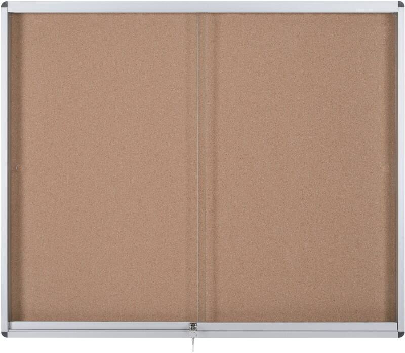 Bi-Office Exhibit Indoor Abschließbarer Schaukasten Nicht magnetisch 15 x A4 114,6 (B) x 96,7 (H) cm Braun