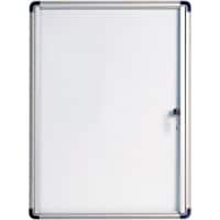 Bi-Office Enclore Indoor Budget Abschließbarer Schaukasten Magnetisch 2 x A4 52,7 (B) x 35,4 (H) cm Weiß